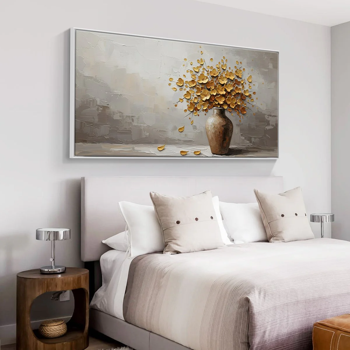 Gold Bouquet on Beige - Image 6