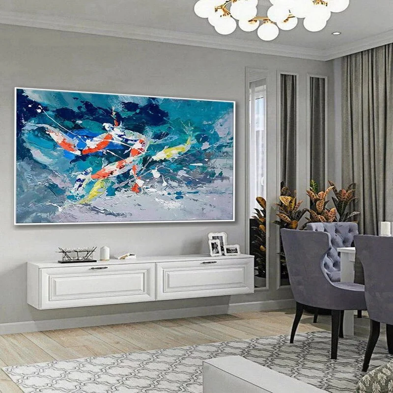 Dance of the Koi - 72x48" - Image 2