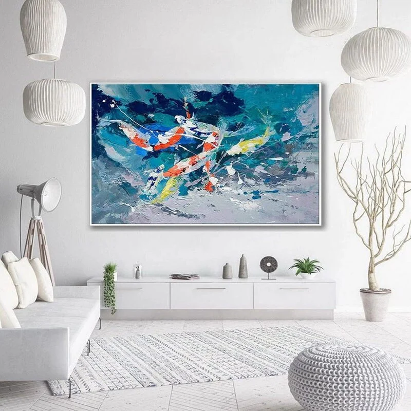 Dance of the Koi - 72x48" - Image 3