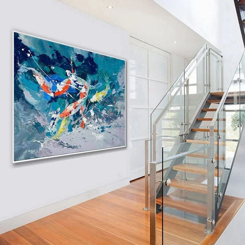 Dance of the Koi - 72x48" - Image 5