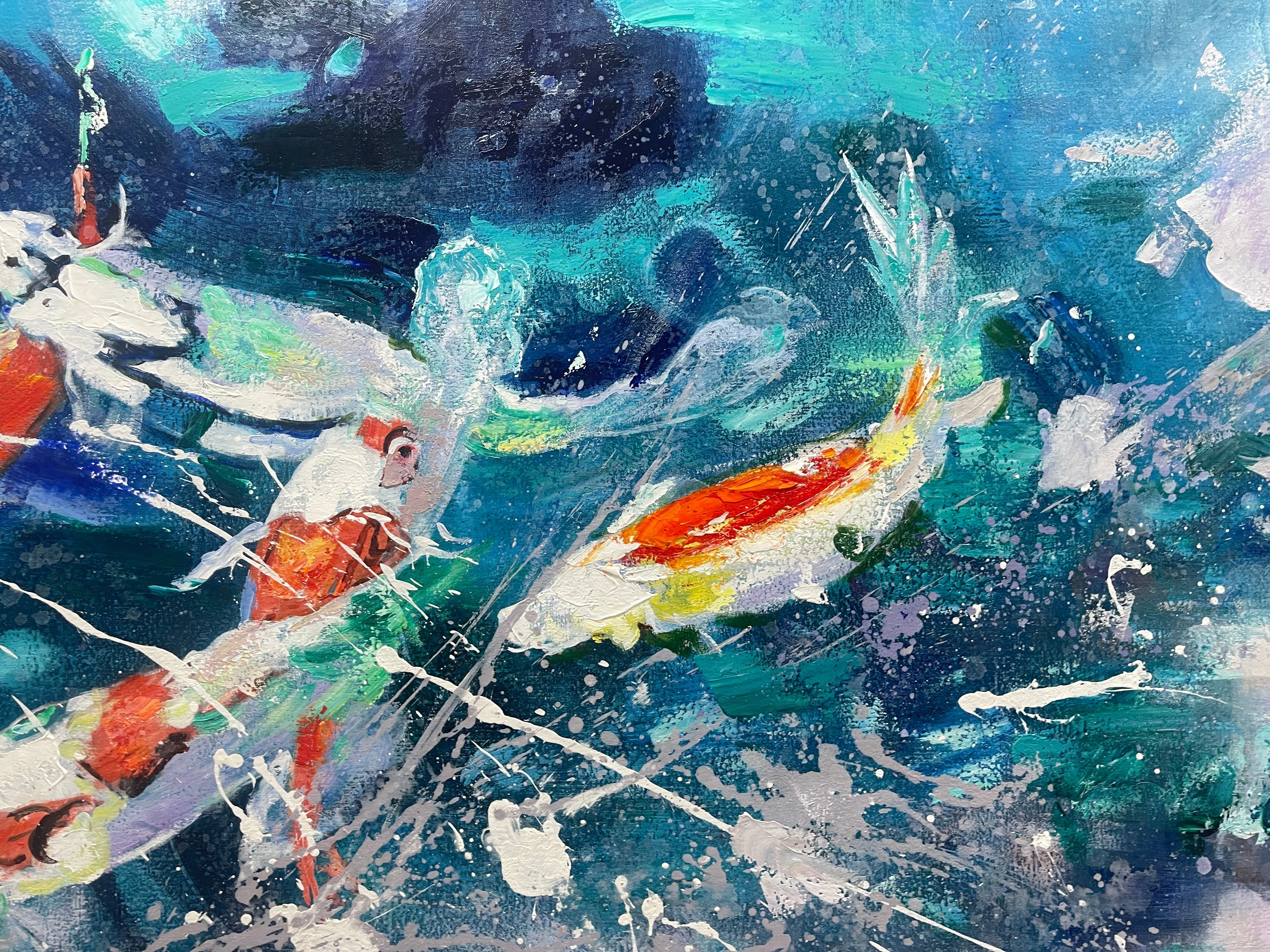 Dance of the Koi - 72x48" - Image 7