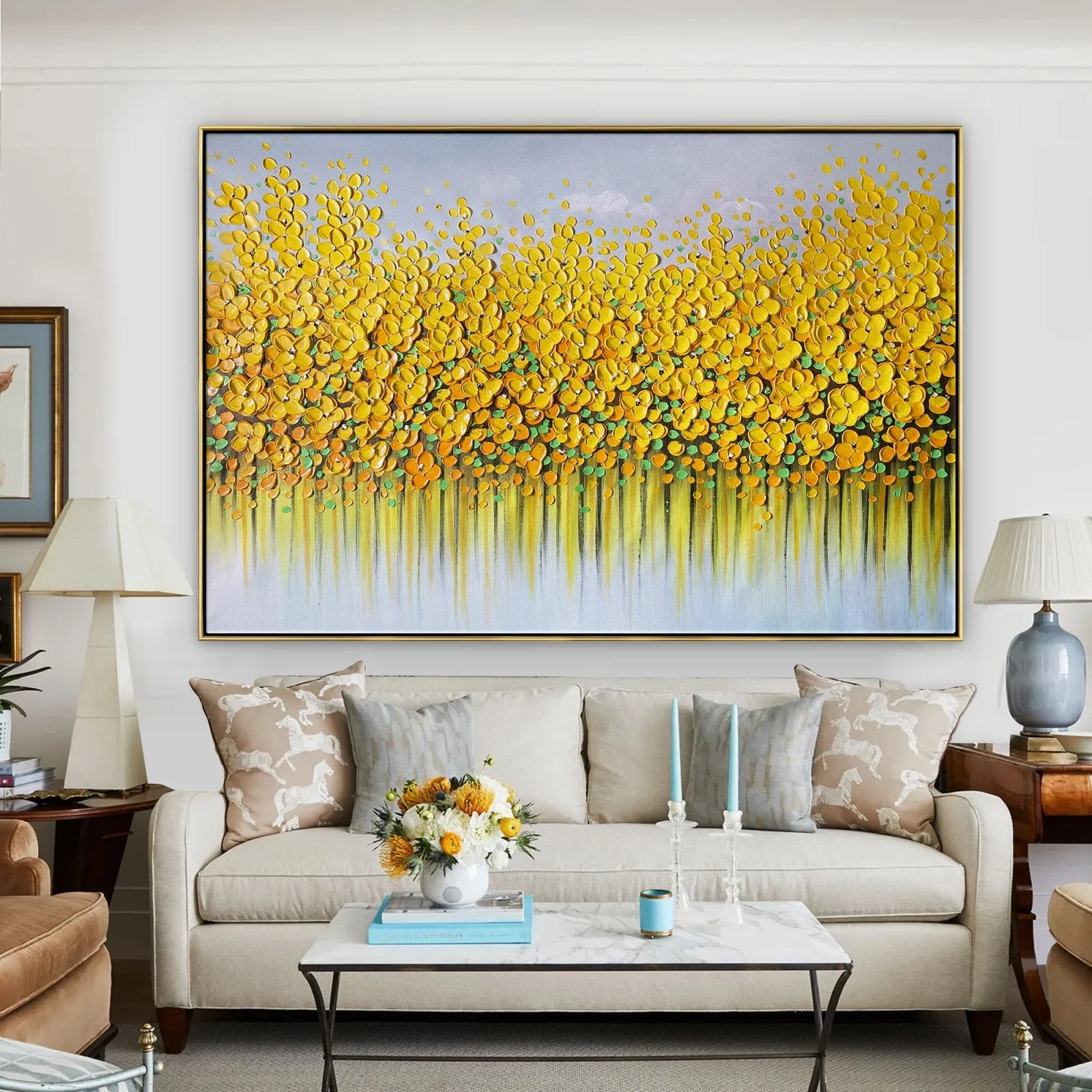 Golden Lilies - 32x32" - Image 3