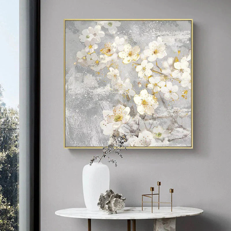 Lilies in the Snow - 24x24"