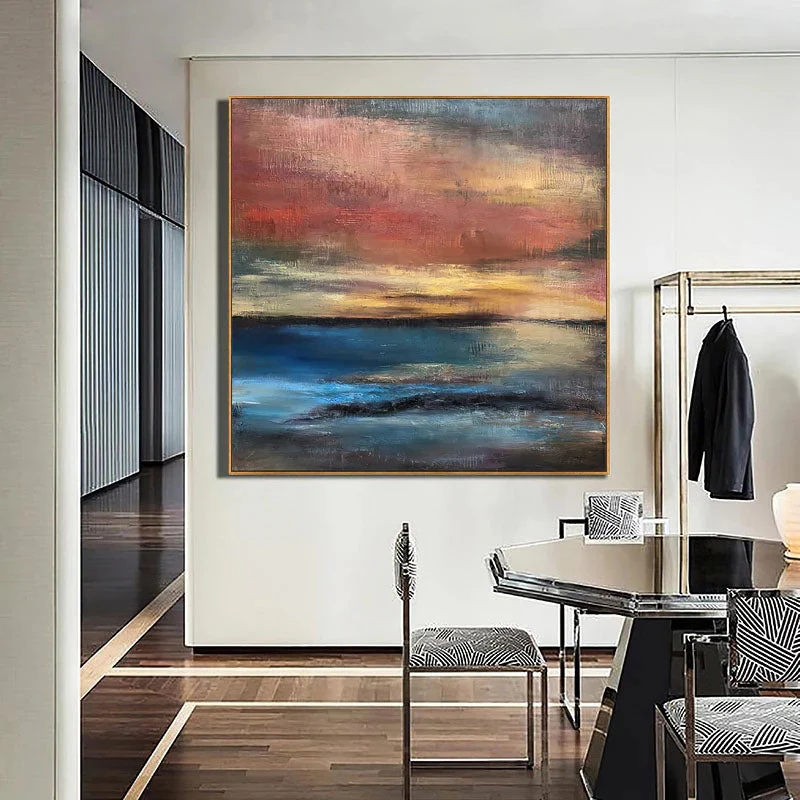 Red Moon Waters - 48x48" - Image 2