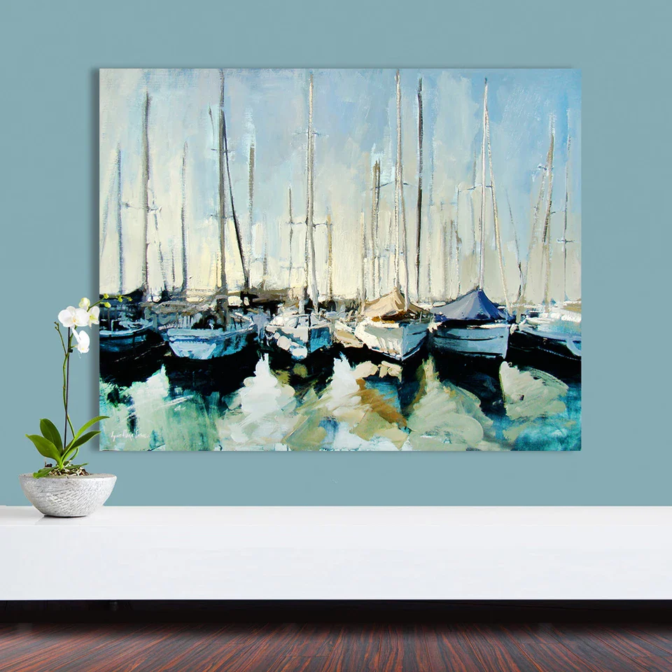 Resting Sailboats - 36x24" - Image 2