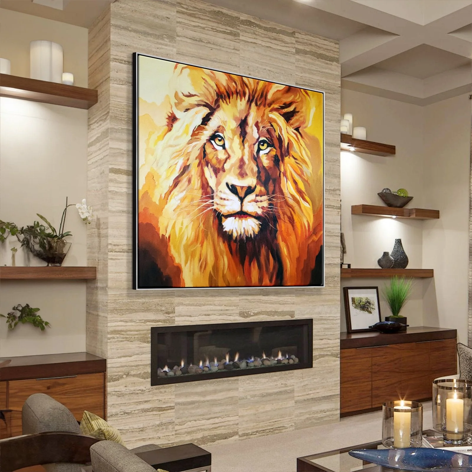 The Golden Lion - 40x40" - Image 3